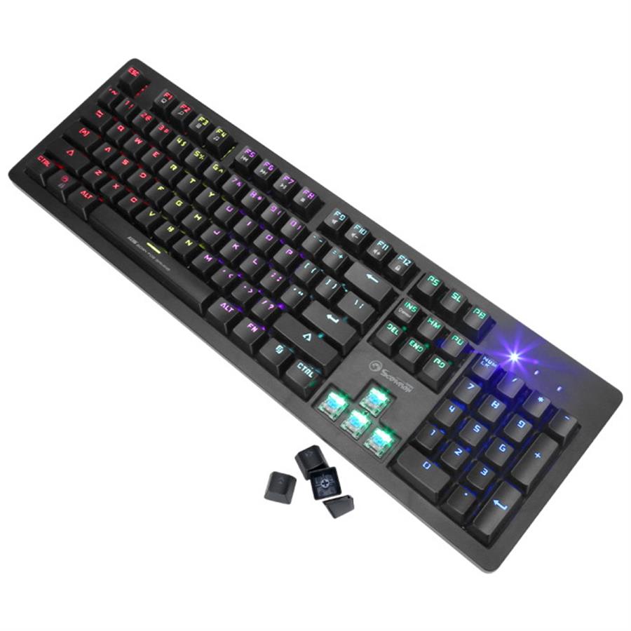 Teclado Gaming Mecanico Marvo Kg Iluminado Rgb Usb