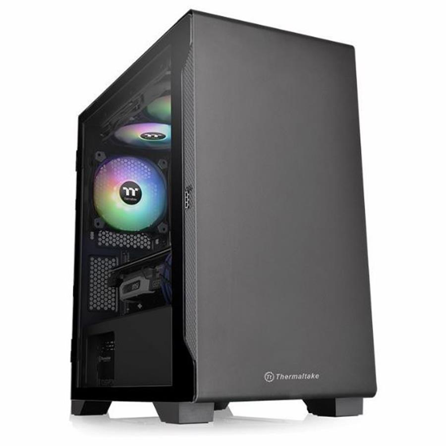 Gabinete Thermantake S100 Mid-Tower TG Fan x1 Black