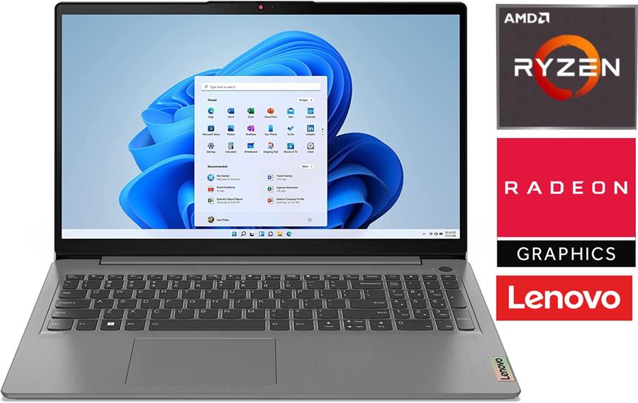 Notebook LENOVO IdeaPad 3 - Ryzen 5-8GB-SSD256-Led15,6 Gris