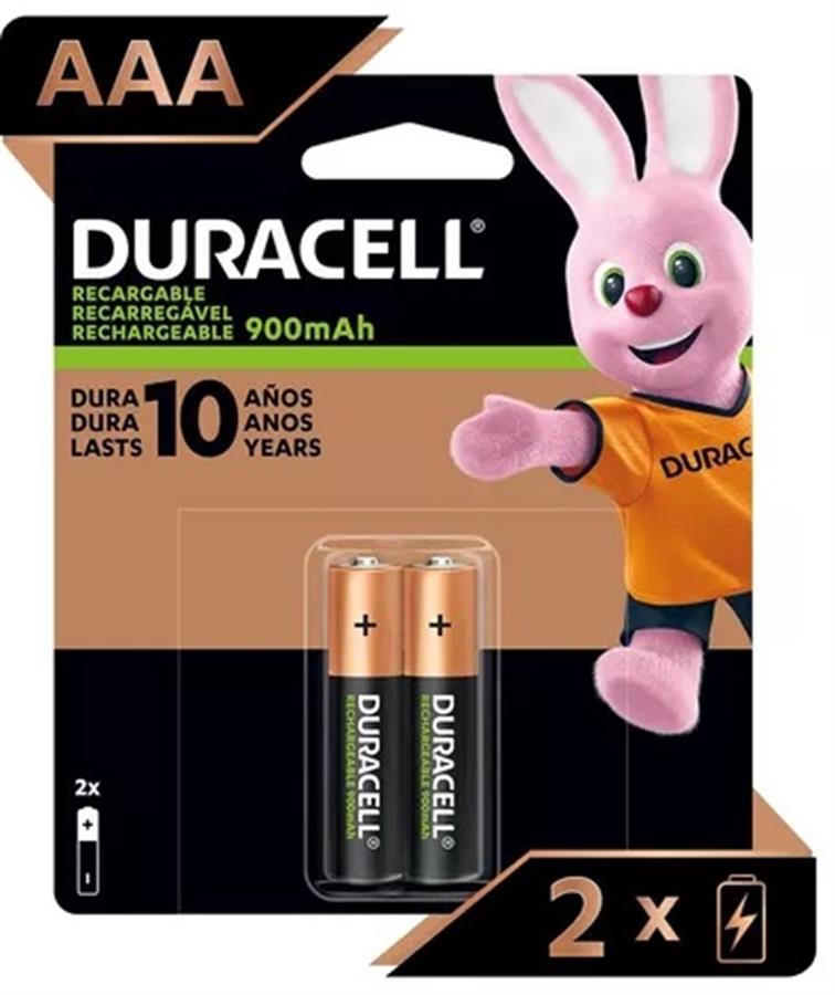 Pilas Recargables AAA X2 - Duracell 900mah