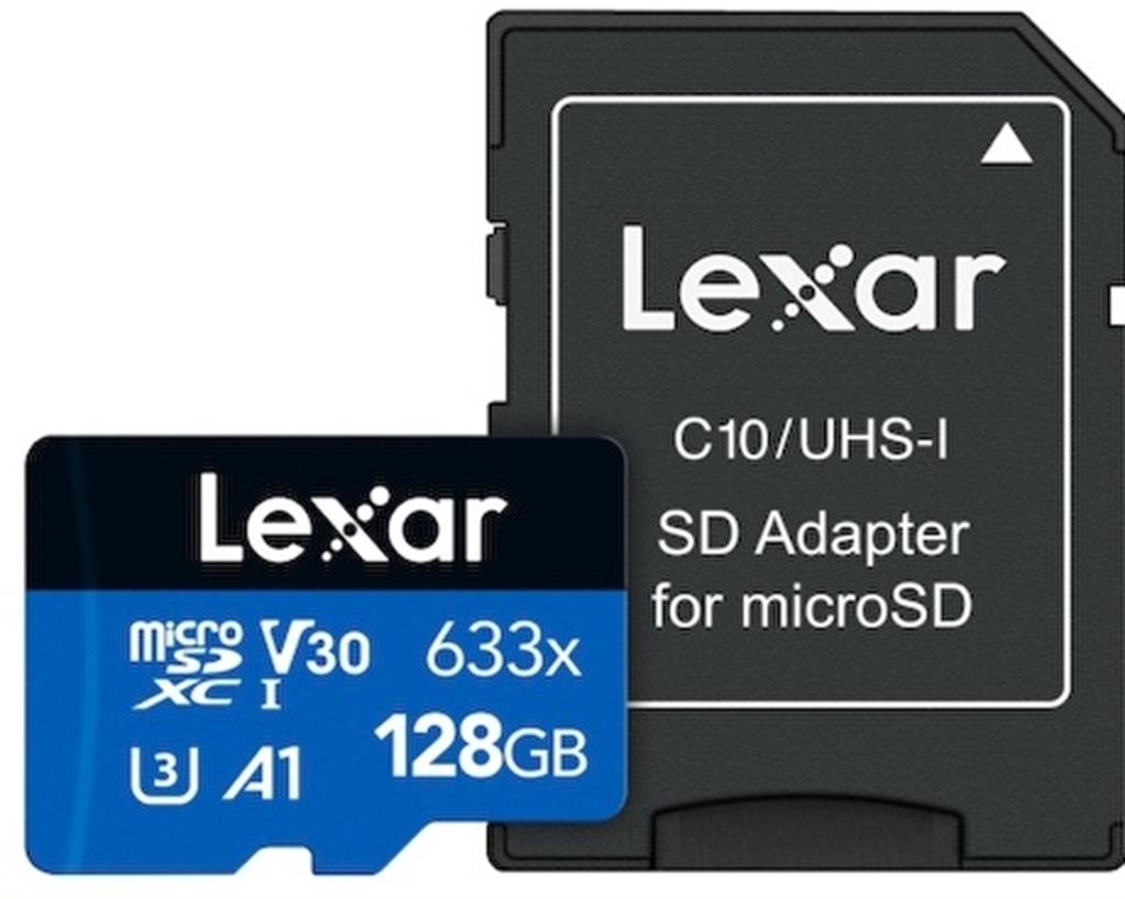 Memoria MicroSD 128GB LEXAR UHS-I 128GB 633X A1 V30