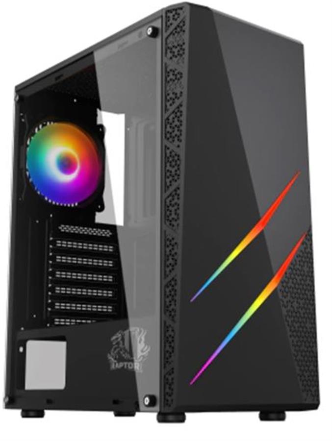 Gabinete Raptor Blaze Force TG RGB C/Coolers x1