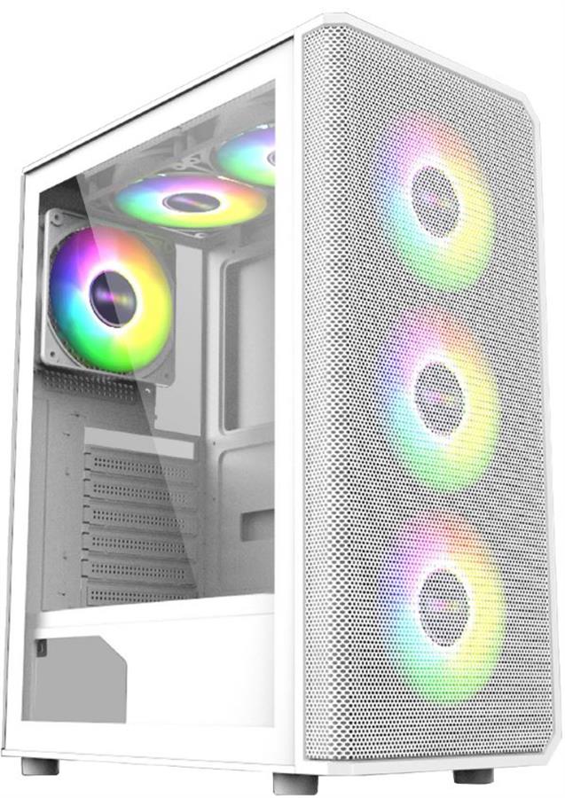 Gabinete Gamer SYX GAMER EQS10 White x 3 Cooler RGB