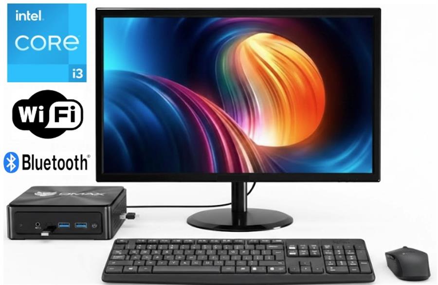 Pc Oficina Intel Core I3 12Gb 512Gb Wifi + Monitor 24" + Teclado Mouse Inalambrico