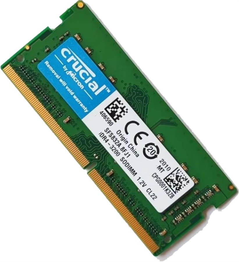 Memoria DDR4 16GB 3200mhz Crucial para Notebook Sodimm