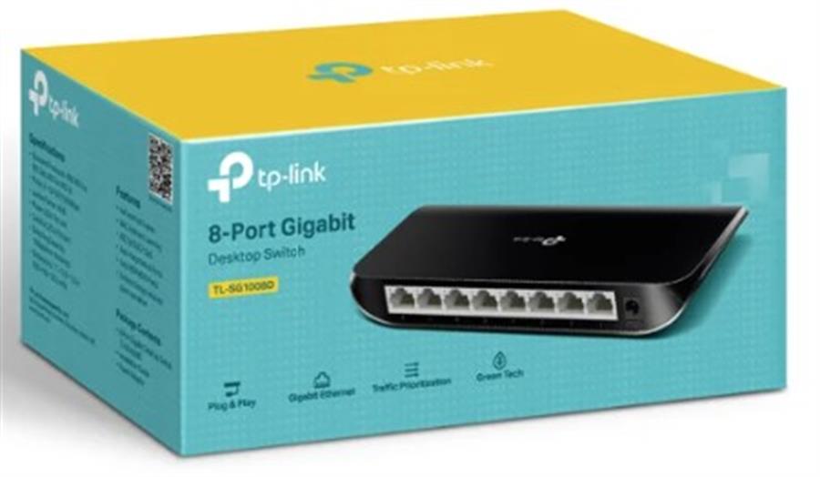 Switch 8 puertos TP-Link TL-SG1008D - Gigalan
