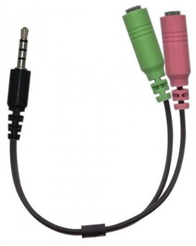 Adaptador Genius Plug 3.5 Audio 1 Macho 2 Hembra