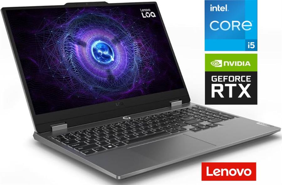 Notebook Lenovo LOQ 15IAX9 I5 12450 16G DDR5 Ssd 512Gb RTX2050 Led 144hz