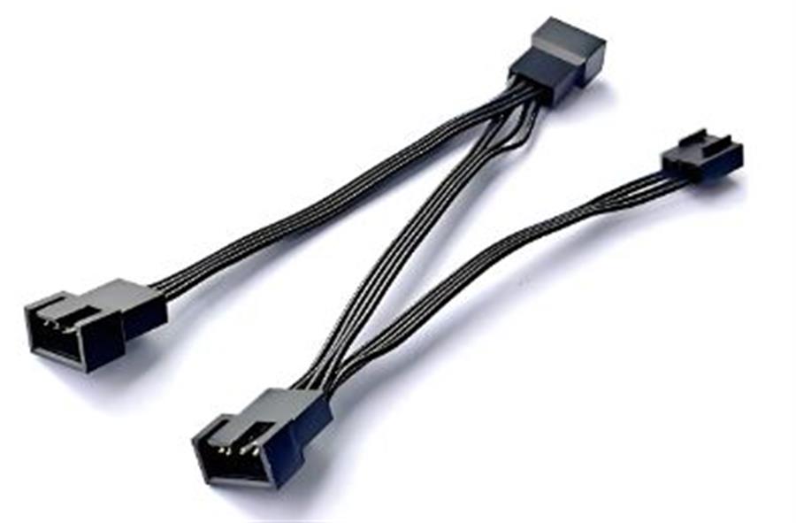 Cable Divisor Splitter Coolers 4 Pines Pwm 1x 3 Enchufes Negro