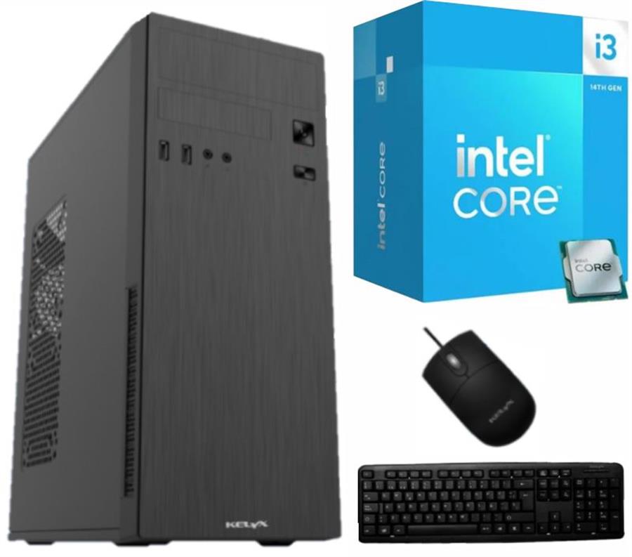 PC Intel Core I3 14100 14vaG 16GB Ssd 480Gb Teclado+Mouse