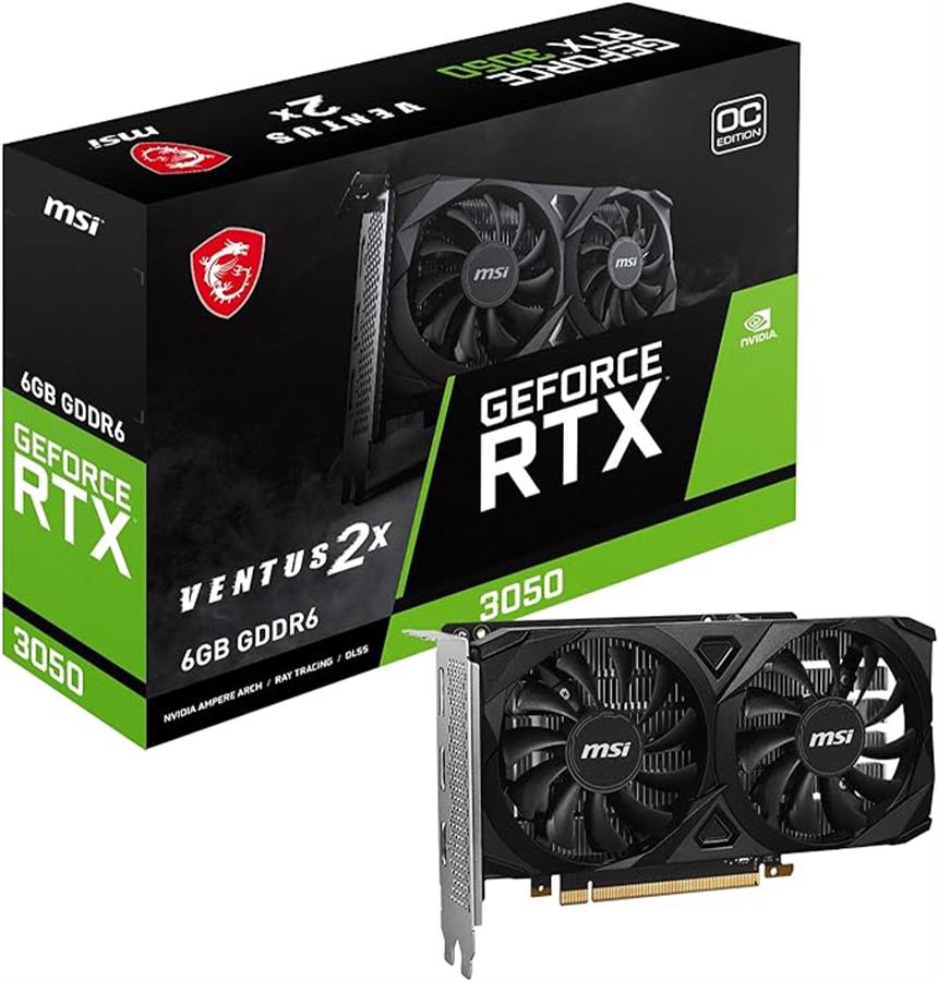 Placa Video Nvidia Geforce RTX 3050 6GB MSI Ventus 2X OC