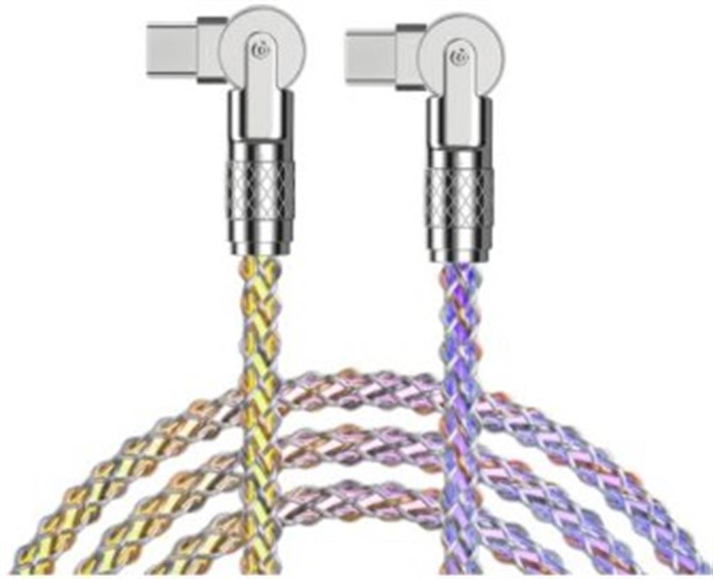 Cable Type C a Type C con RGB 100W Kelyx 1 metro