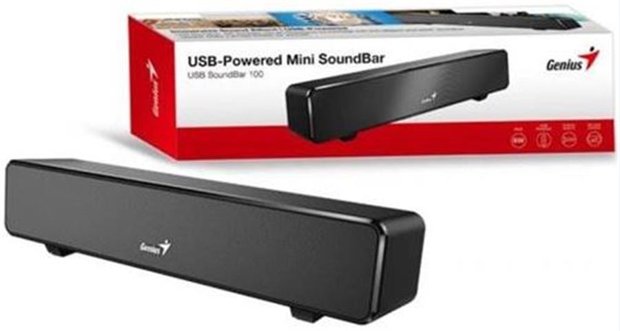 Barra de Sonido GENIUS USB SOUNDBAR 100 BLACK