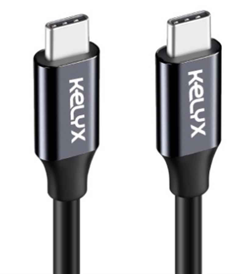 Cable USB Tipo C a USB Tipo C 65W 10Gbp 4K ULTRA HD 1mt Kelyx