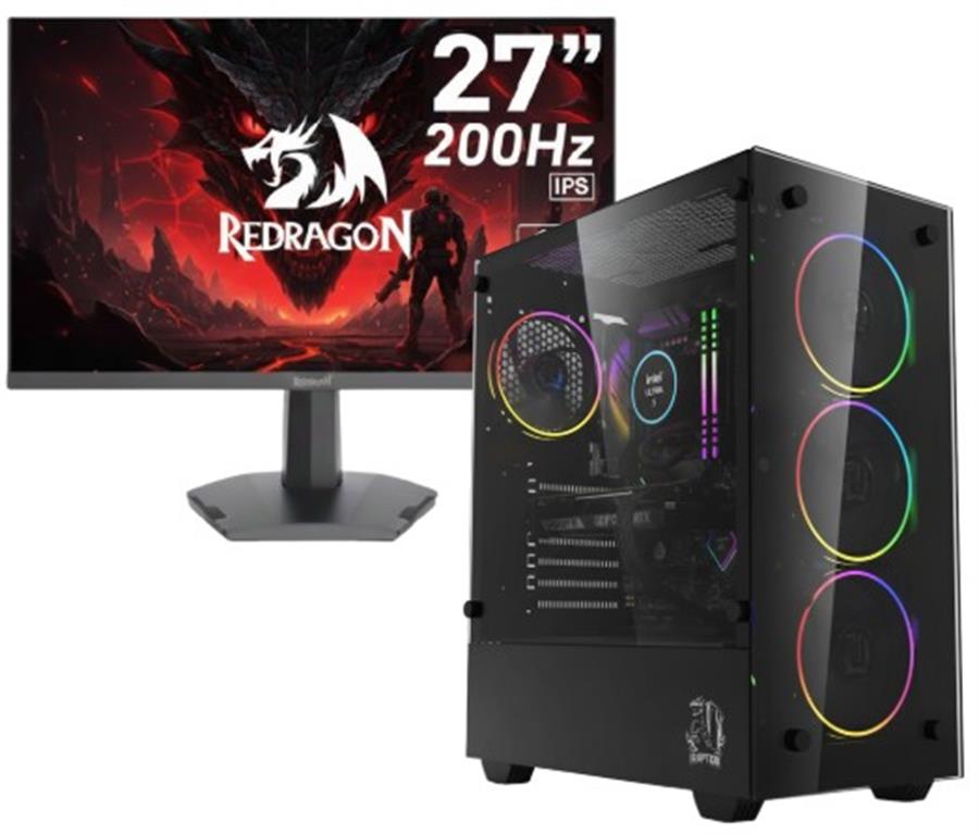 PC Gamer + Monitor 27 R7 8700 32G Ddr5 ssd1TB RTX5050 8G