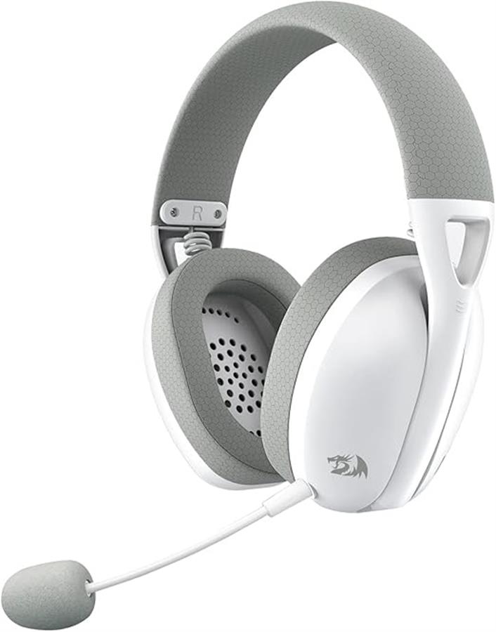 Auricular Gamer Redragon Ire Pro H848 Wireless Bluetooth White Grey