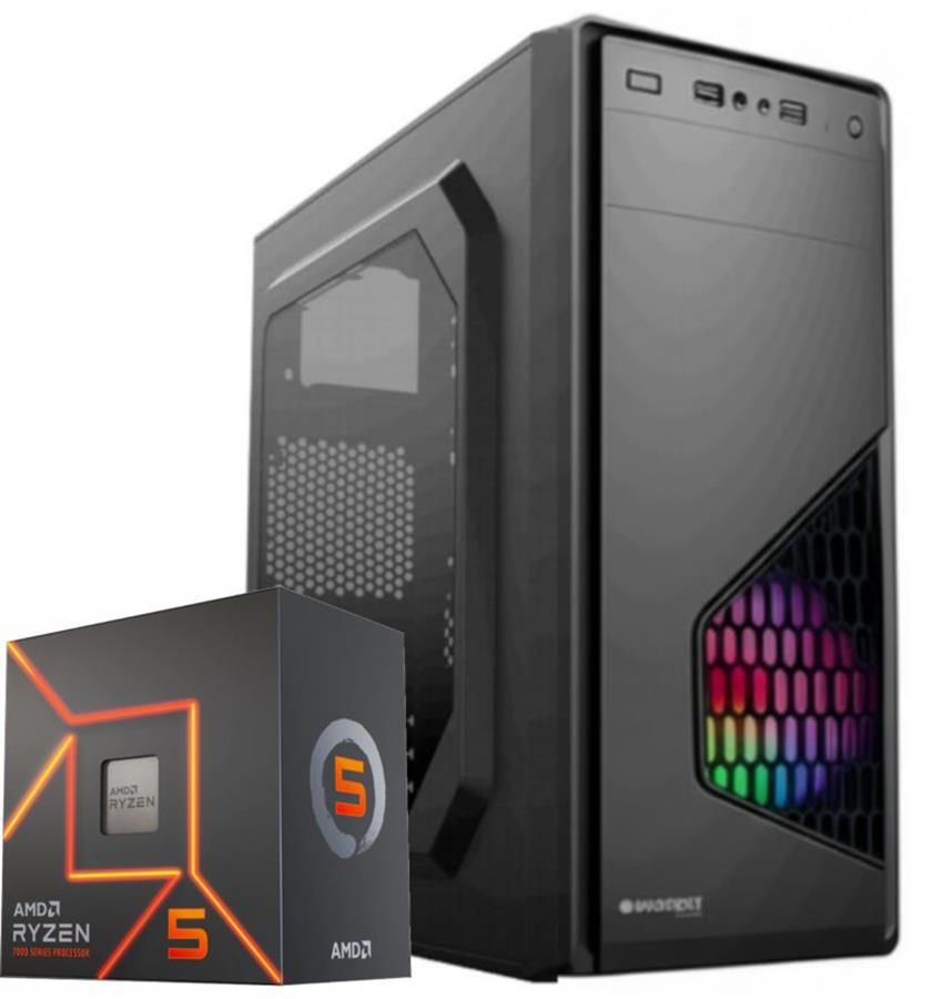 Pc Amd Ryzen 5 8500G 16GB DDR5 Ssd 480g-Gab RGB