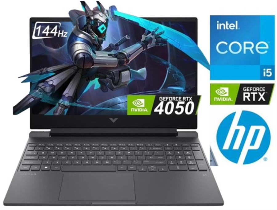 Notebook Hp Victus Intel I5 13450H 512G SSD 16GB RAM RTX4050 LED 144hz