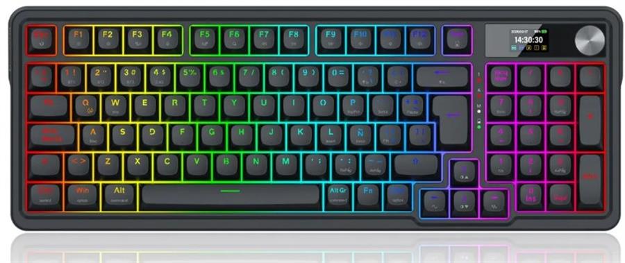 Teclado Redragon Eisa LCD PRO K719RGB-PRO SP Yolk Switches Wireless