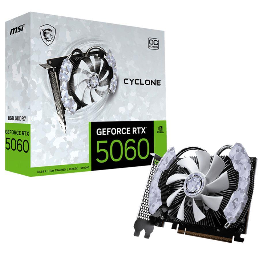 Placa Video GeForce RTX 5060 8GB MSI CYCLONE OC