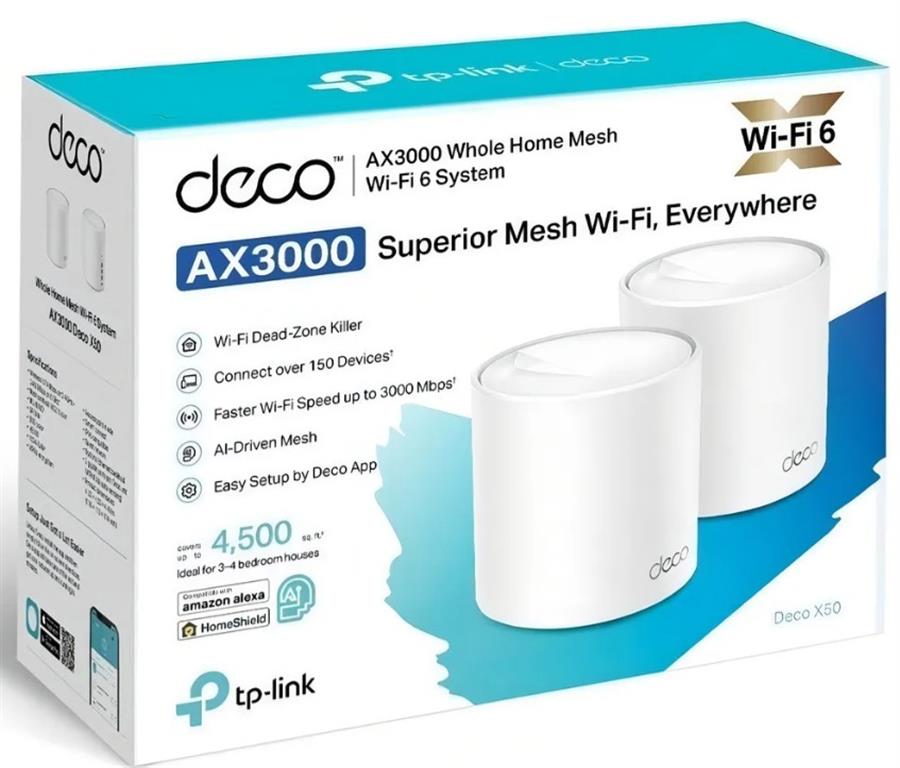 SISTEMA MESH TP-LINK DECO X50 AX3000 PACKx2