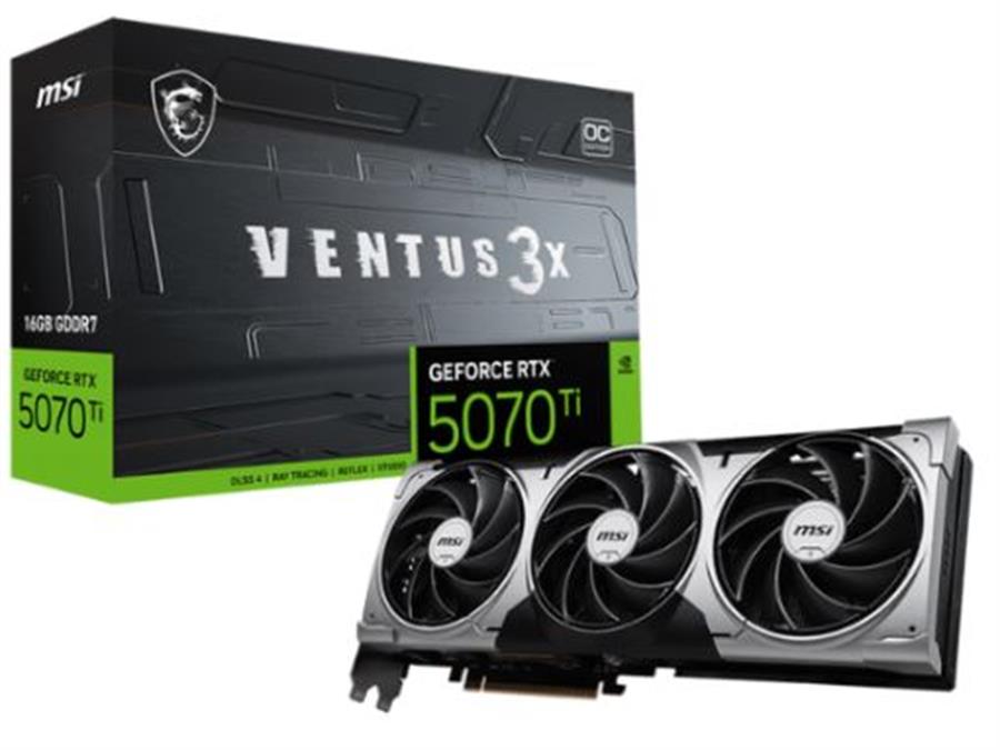 Placa de Video GeForce RTX 5070Ti MSI VENTUS 3X OC 16G