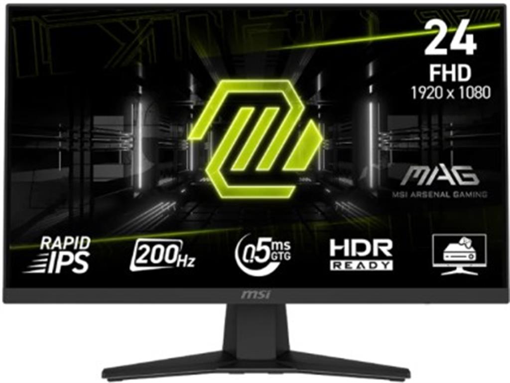 MONITOR LED 24 MSI MAG 244F FHD Rapid IPS 200Hz 0.5ms Flat 1xHDMI + 1xDP