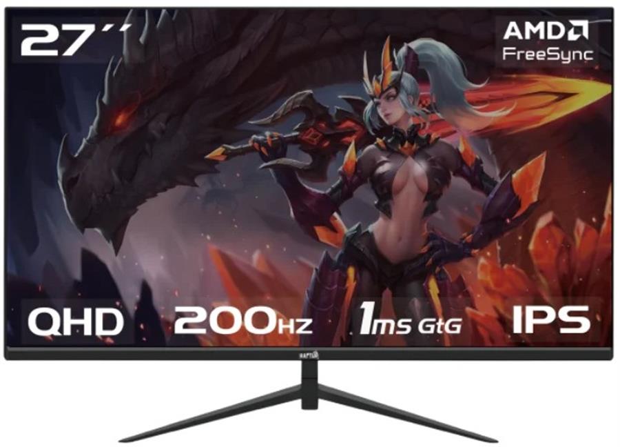 Monitor Gamer Raptor Hawk Eye 27 Frameless IPS QHD 200Hz 1Ms