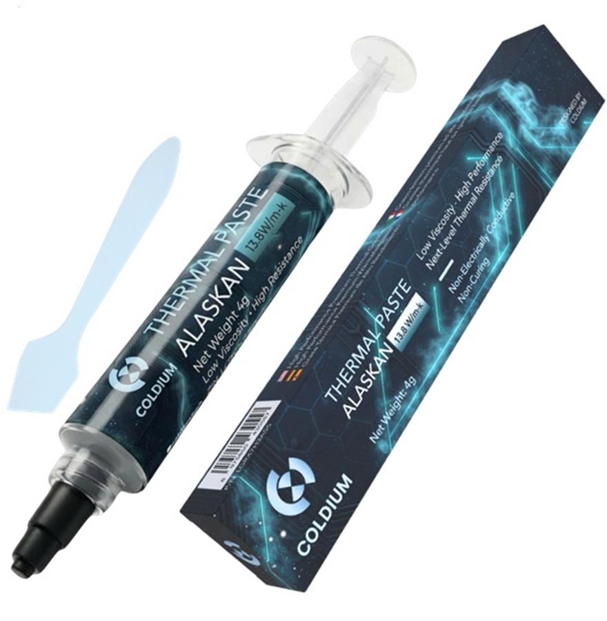 Grasa Pasta Termica Disipadora Coldium Alaskan 4g Low Viscosity High Resistance Oc 13.8w/m-k