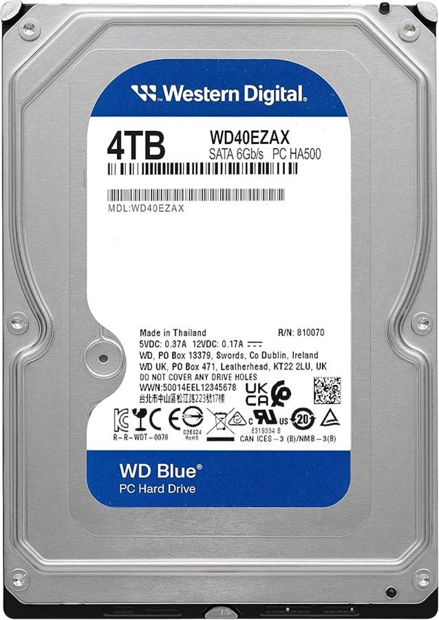 Disco Duro PC 4TB SATA 3  Western Digital Blue