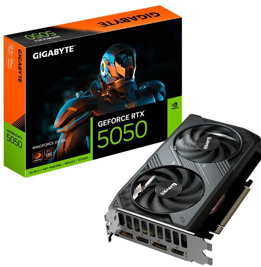 Placa Video Nvidia Geforce RTX 5050 GIGABYTE WINDFORCE OC 8G