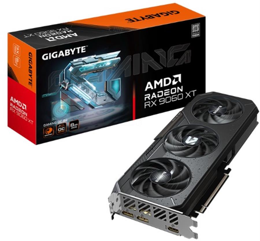 Placa Video Radeon RX9060 8GB GIGABYTE GAMING OC