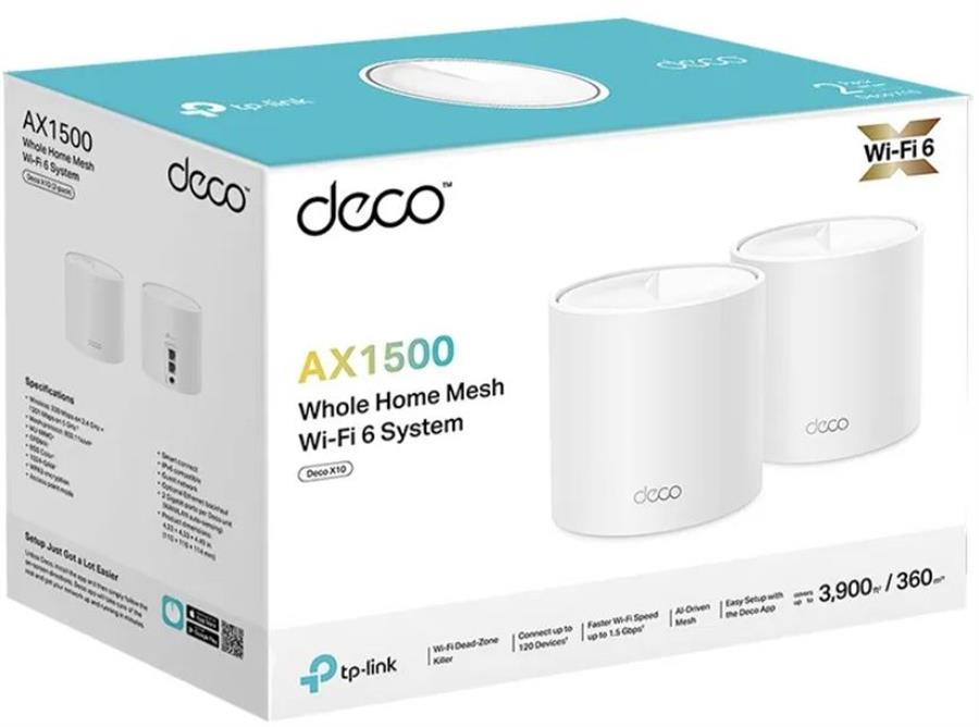 SISTEMA MESH TP-LINK DECO X10 AX1500 PACKx2