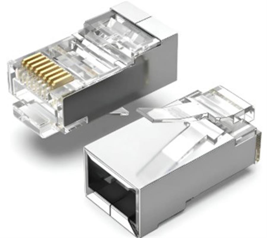 Ficha Rj45 Para Cable Red Utp Conector Plug Rj 45 Cat6 BLINDADA METALICA