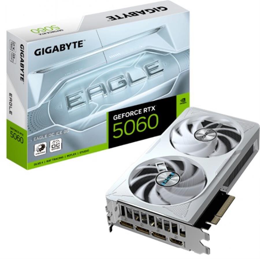 Placa de Video GeForce RTX 5060 8GB Gigabyte EAGLE OC ICE