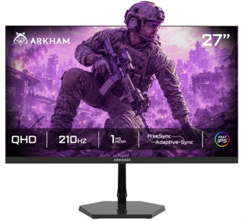 MONITOR 27 ARKHAM GAMER 210HZ QHD 2560×1440-IPS-1MS HDMI-DP