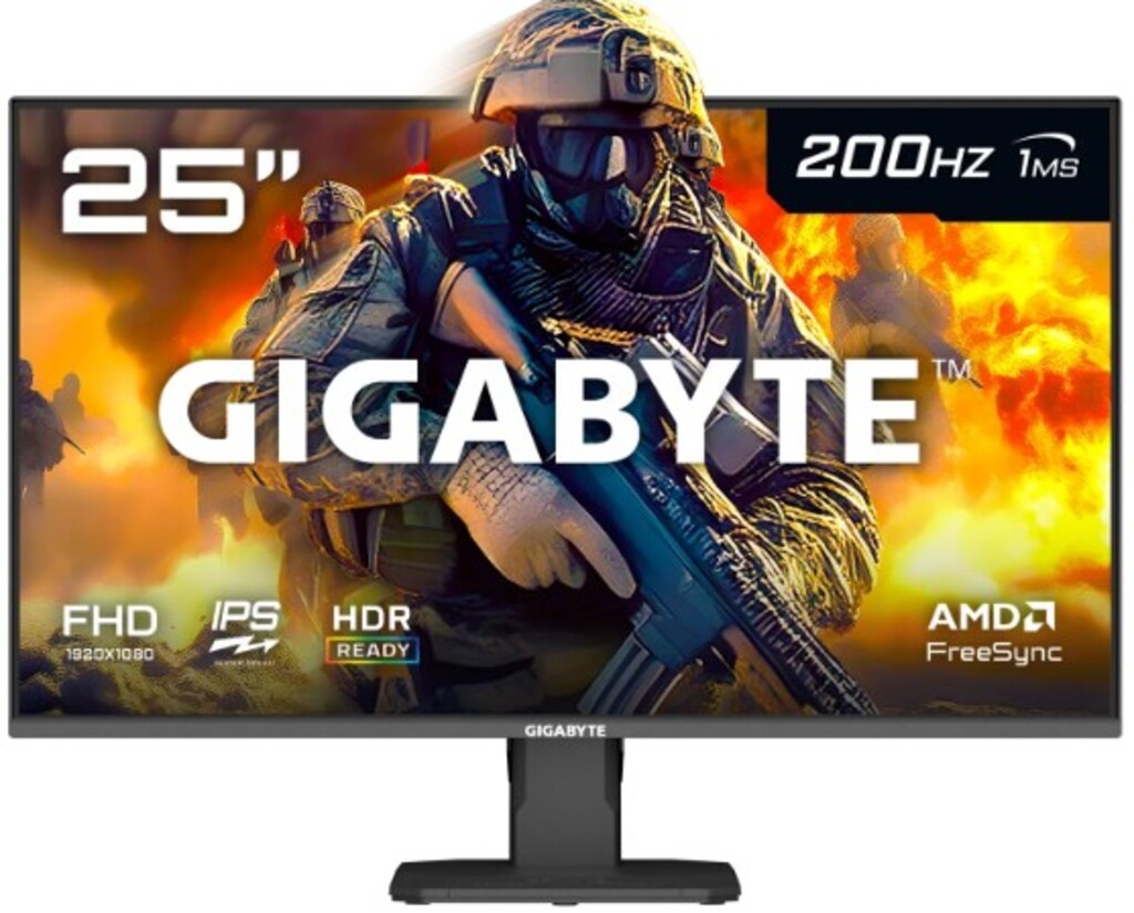 Monitor Gigabyte 25" GS25F2 200hz IPS 1Ms HDMI/DP