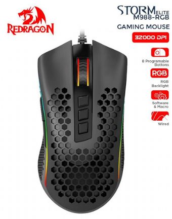 Mouse GAMER - Redragon M988-RGB Storm Elite